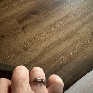 Elegant Silver and Red Ring